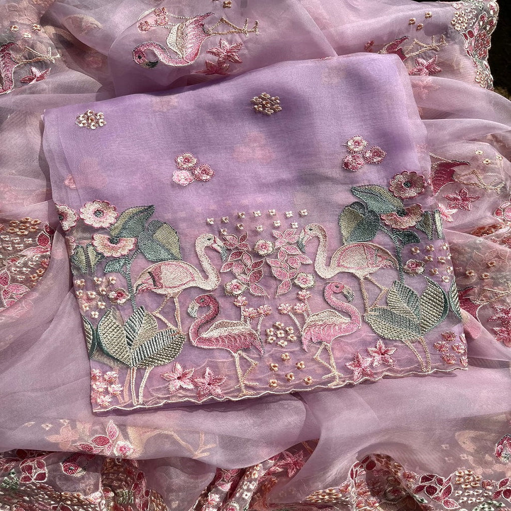 FASHIONKIYA BEST COLLTION EMBRODERY SARI PARSI WORK