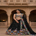 fashionkiya Flare Lehenga Fox Georgette 9 needle thread embroidered Sequins work with Cancan & Canvas Patta*