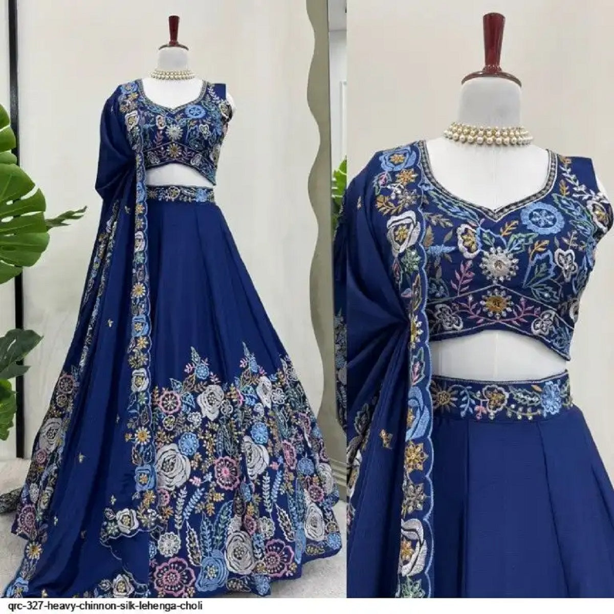 FASHIONKIYA HEAVY CHINNON SILK LEHENGA CHOLI
