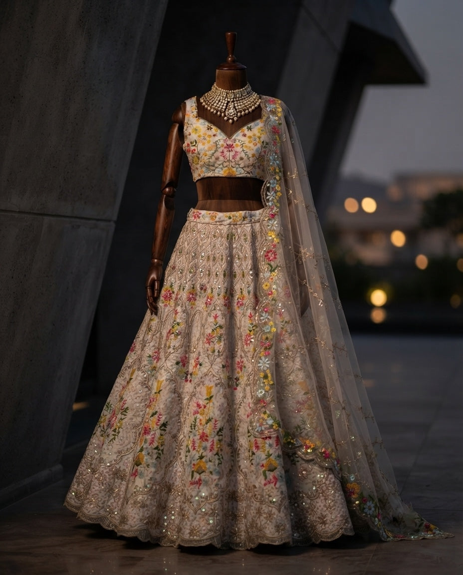 fashionkiya Flared Premium Malai Satin Silk Lehenga 🌟 ✨ Exceptional Quality • Can-Can + Canvas Layers • Glamour + Comfort