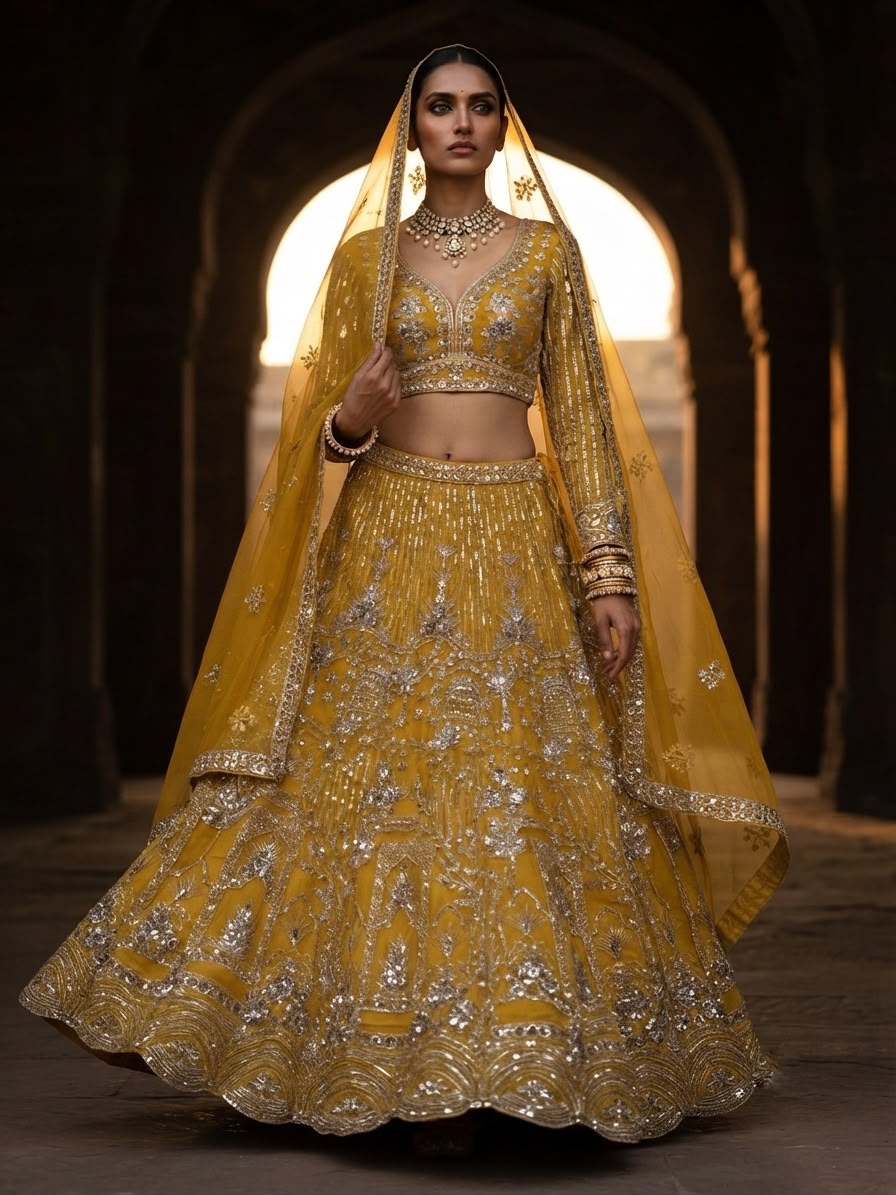 FASHIONKIYA Launching 4 meter flared Premium Quality Soft Net Lehenga, Exceptional Quality with Can-Can and Canvas Layers, A Perfect Fusion of Glamour and Comfort