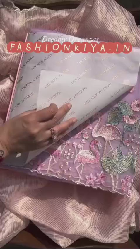 FASHIONKIYA BEST COLLTION EMBRODERY SARI PARSI WORK