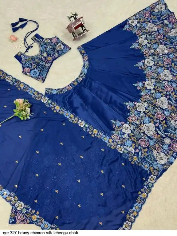 FASHIONKIYA HEAVY CHINNON SILK LEHENGA CHOLI