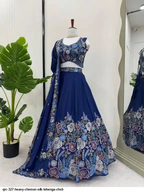 FASHIONKIYA HEAVY CHINNON SILK LEHENGA CHOLI