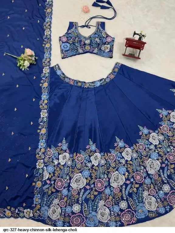 FASHIONKIYA HEAVY CHINNON SILK LEHENGA CHOLI